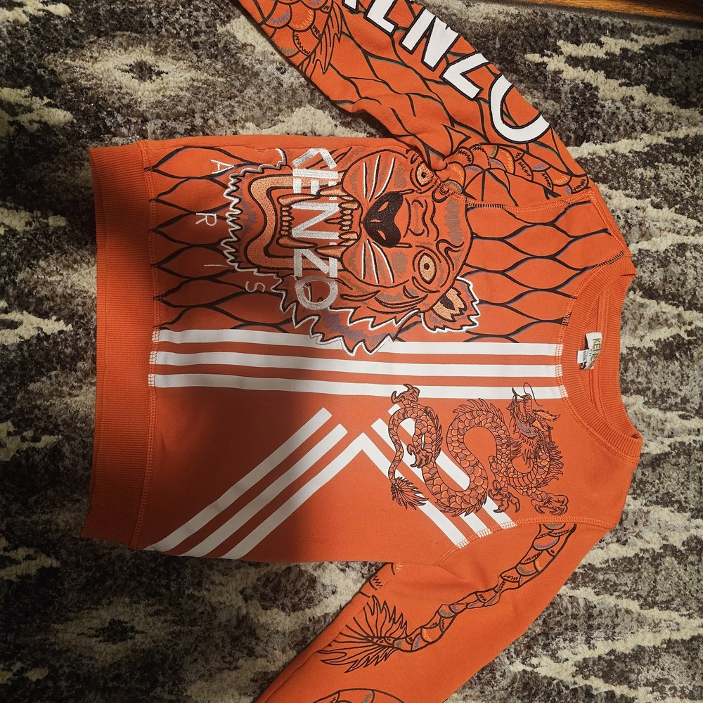 Kenzo Kids Striped Orange Top